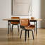 Faux Leather Swivel Side Chair-427295722-427297138