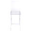 2 chaises transparentes à hauteur de comptoir avec base - élégantes pour diverses salles à manger