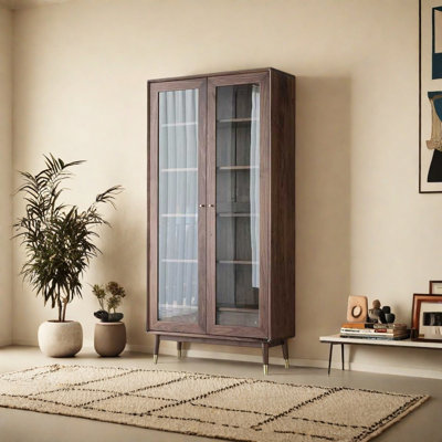 European Style Solid Wood Storage Bookcase