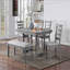 Table de salle à manger de couleur grise à motif de grain de bois à motif de losanges 1pc
