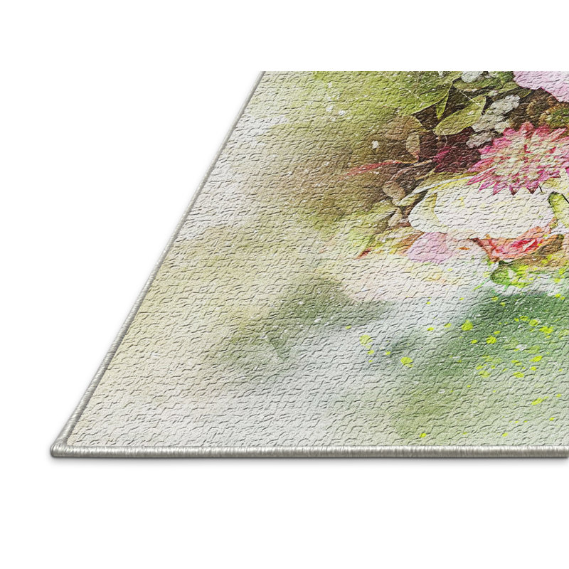Tapis de fleurs, zone rose, Rectangle 3 pi x 5 pi
