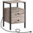 Pake 2 - Drawer 23.6" Tall Iron Nightstand with Storage and Built-In Outlets-94716331-132363138