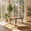 Ensemble de 2 tables basses gigognes en bois de noyer massif 35,8 "x P 32,3" x H 17,7 "