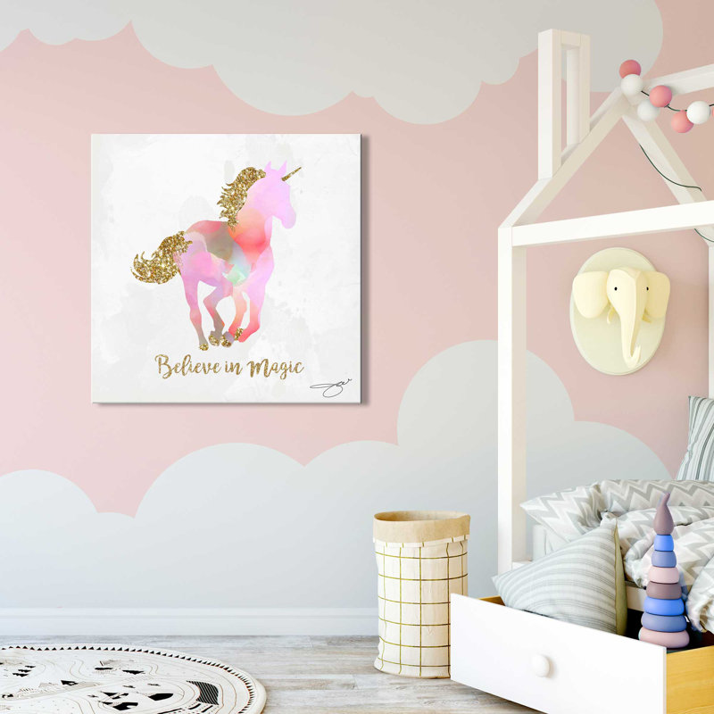 «Unicorn Magic (Square)» par Jodi - impression sur toile, Toile tendue, H 36 po x l 36 po x 1,5 po