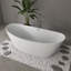 Baignoire autoportante moderne en acrylique Fslefay 71 po avec trop-plein et bonde centrale pour salle de bain