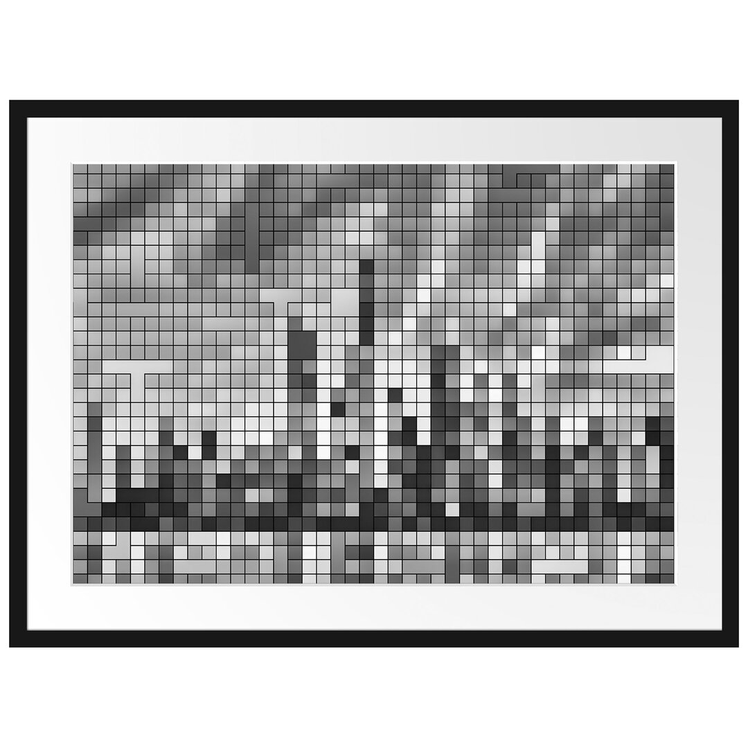 Gerahmtes Poster New York Pixel Skyline