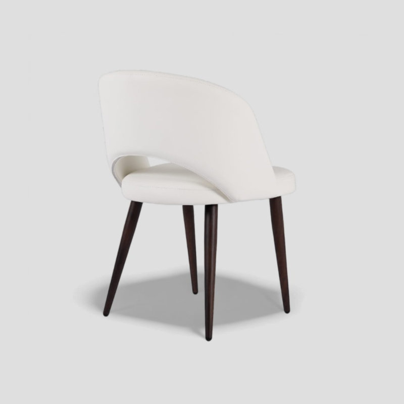 Rukayah Pu Leather Dining Chair, White Faux Leather