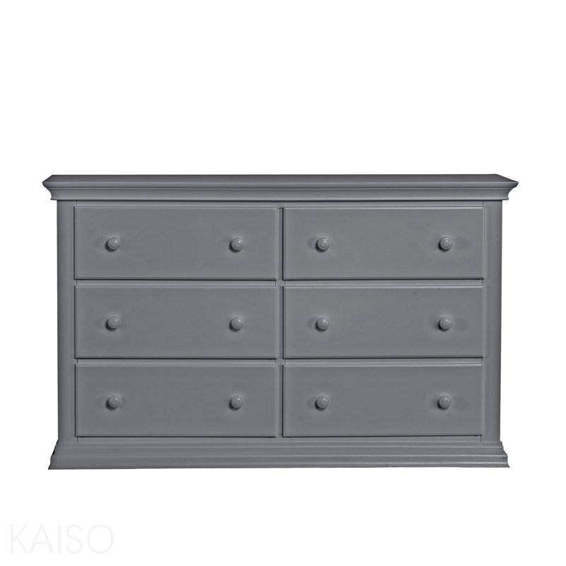 6 Drawer Dresser Gray