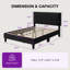 Ensemble de lit plateforme tapissier et matelas, matelas en mousse viscoélastique gélifiée 16 "-777724353-777724355