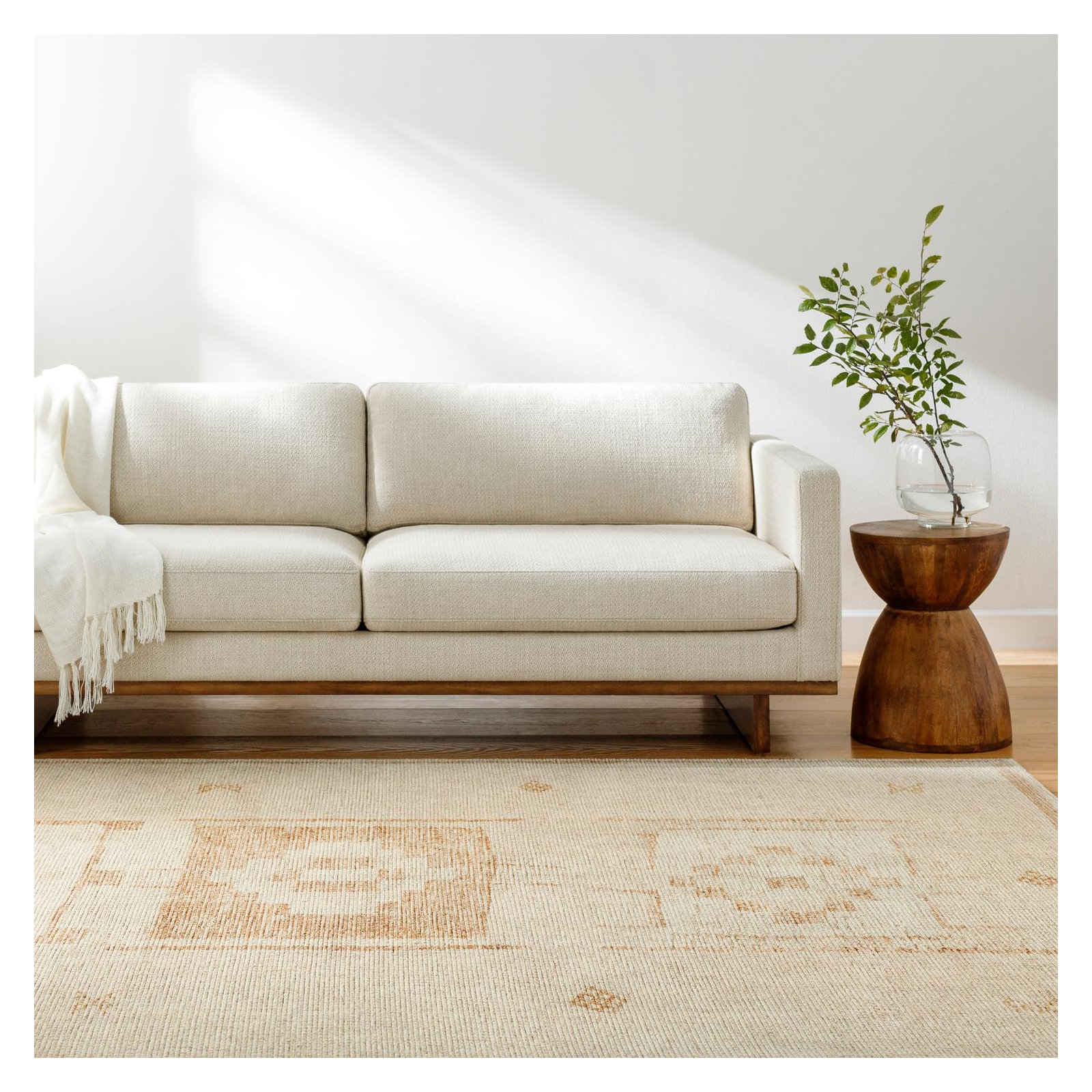 Becki Owens x Livabliss Solana Vintage Oak/Ivory Area Rug, Rectangle 7'10" x 10'