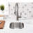 KDK HOME 15" x 13" Undermount Bar/RV Small Sink Single Bowl Kitchen Sink with Basket Strainer