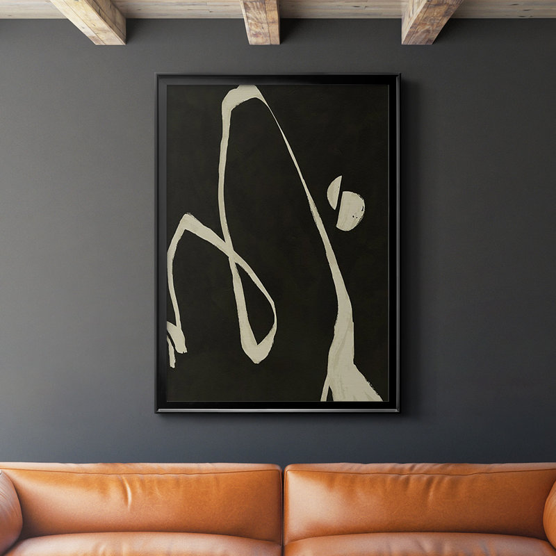 Neutre printemps II - imprimé, Noir, H 36,5 po x l 26,5 po, Pas de tapis
