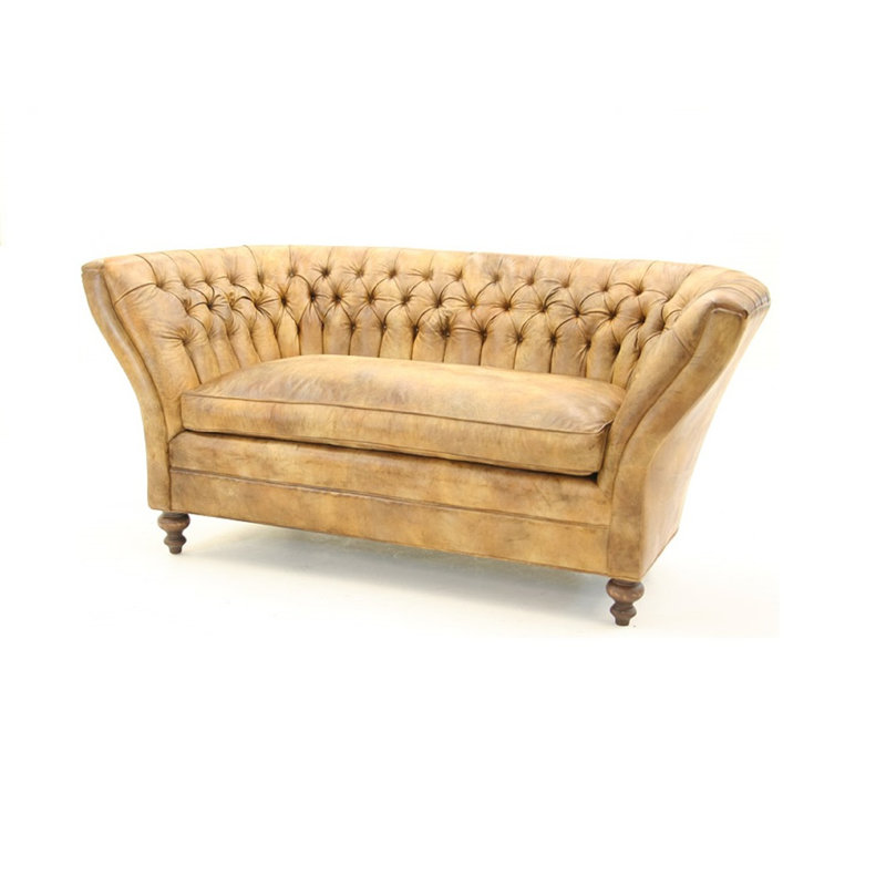 Leather Sofa, Croc Gator Brown, Brushy Bayou