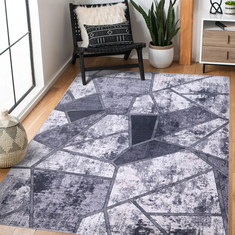 Striped Cotton and Chenille Flatweave Area Rug, 155 x 230 cm
