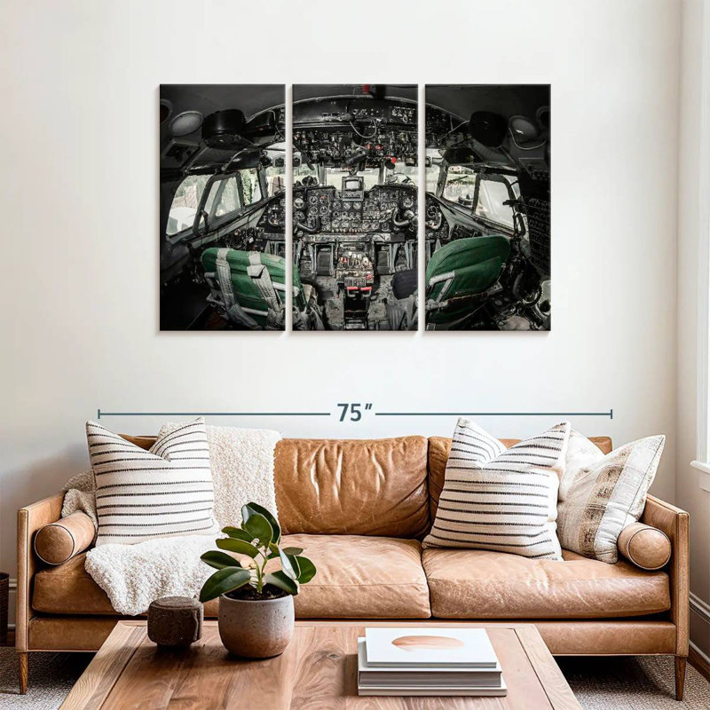 Cockpit d'avion Mehar Retro, H 36 po x l 57 po