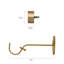 Victorine Adjustable 1" Single Curtain Rod with Contemporary Cap Finial-1344472404-1344472400