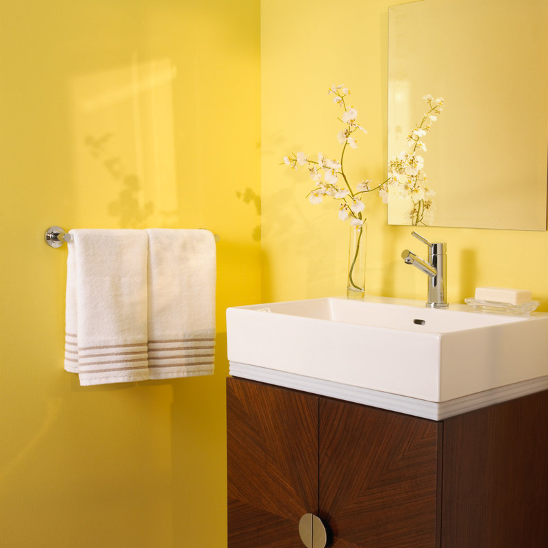 Neo 24" Wall-Mounted Towel Bar, Polished Chrome