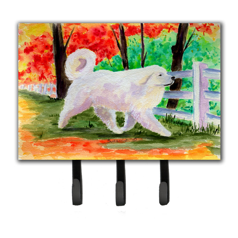 Porte-laisse et porte-clef great pyrenees