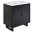 Ensemble de meuble-lavabo 30 po avec lavabo, armoire combinée, armoire de rangement pour salle de bain, structure en bois massif-106668098
