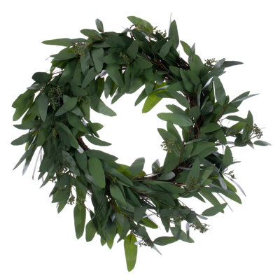 Faux Eucalyptus Polyester Wreath