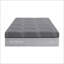 Matelas double hybride avec housse de protection en cascade souple | Mousse + Ressorts | Gris + gris-275643516-275643518