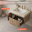 Ensemble de meuble-lavabo à assemblage complet 30 po MURI, avec comptoir en pierre frittée et lavabo en céramique, armoire de rangement flottante simple avec tiroir et porte-21858338-21858337-21858342