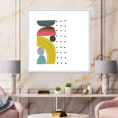 " Colorful Geometric Abstract Art Collage I " Painting Print