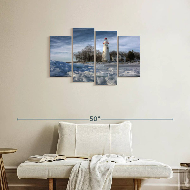Winter at marblehead lighthouse Aletra, H 22 po x l 36 po