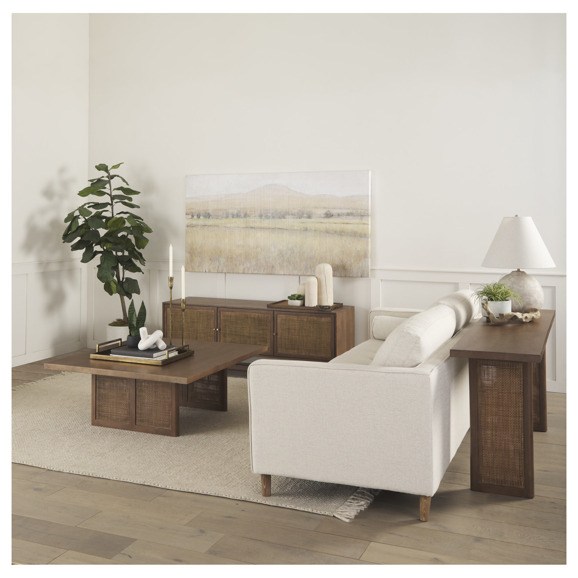 Cinna 65" Media Console, Medium Brown