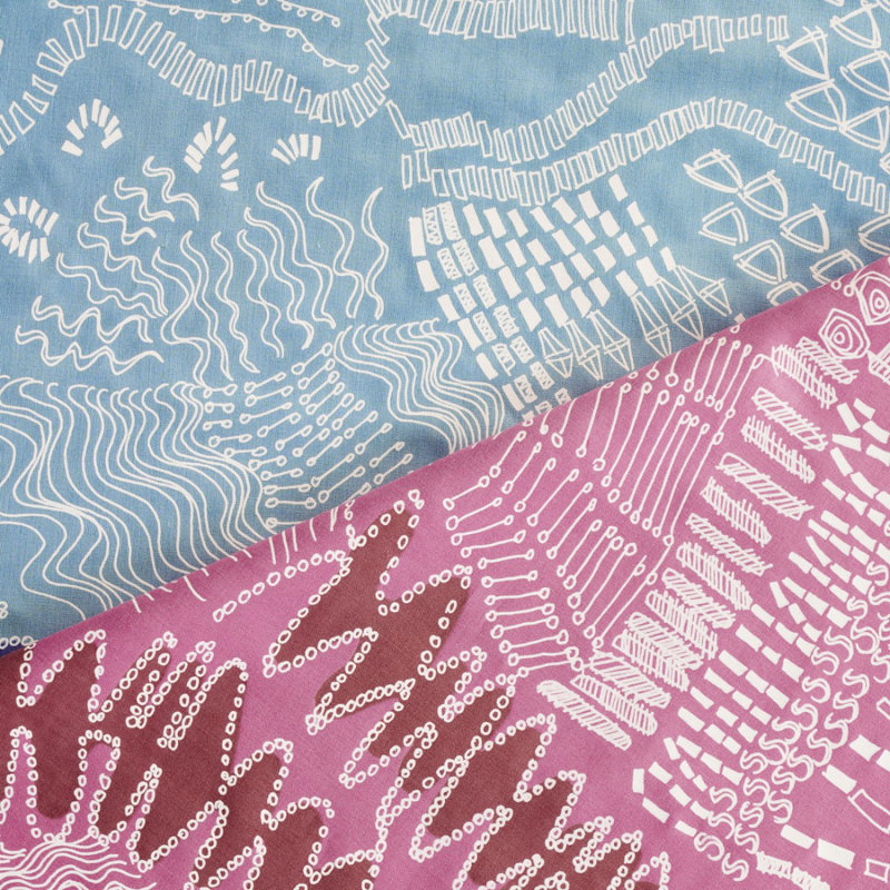 Tissu Schumacher x Clements Ribeiro Haven, Rose / marron