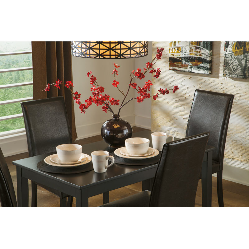 4 - Person Four Leg Dining Set, Brown