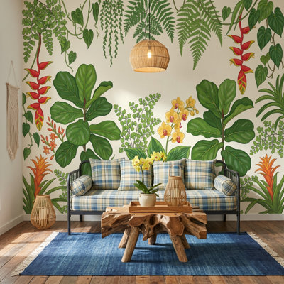 Papier peint botanique tropical