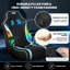 Chaise de jeu sur pied avec accoudoirs, système audio intégré 2.1, lumières DEL RVB