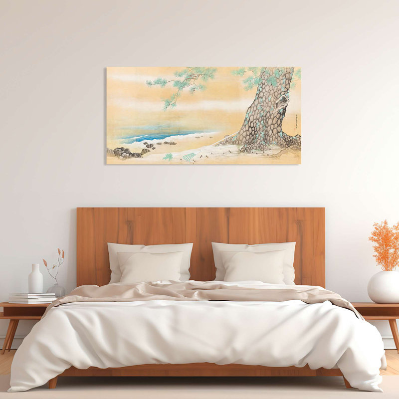 2JP7144 Japanese Art: Takasago by Shiokawa Bunrin - Wrapped Canvas Print, 50cm H x 100cm W