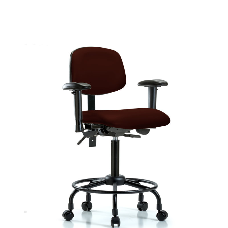 Chaise de dessin Otis, Bourgogne, Roulettes, Inclus