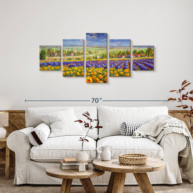 Tuscan Summer Flowers, 24" H x 55" W