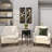 Metal Dimensional Abstract Home Wall Decor with Black Wood Backing-1382404633