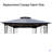 Patio Double Roof Gazebo Replacement Canopy Top Fabric-111463389