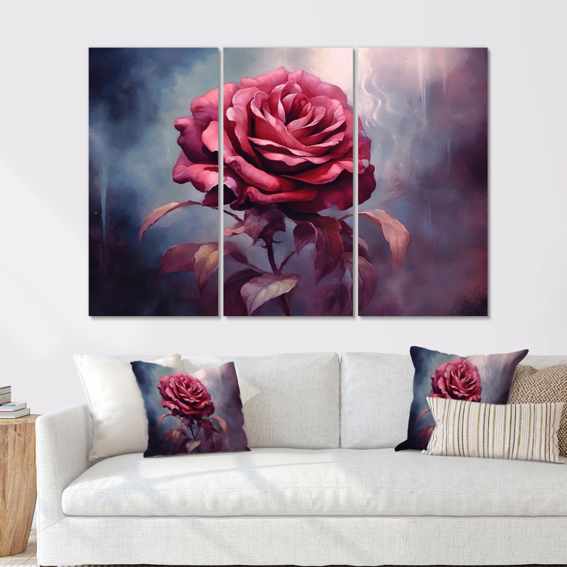 Timeless Vintage Rose - Rose Wall Decor Set, 28" H x 36" W x 1" D