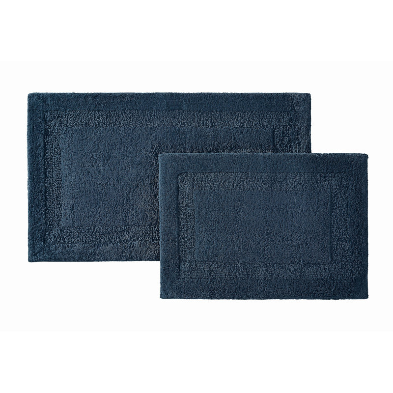 Papastamelos Set of 2 (17x24, 20x32) Bath Rug, Navy