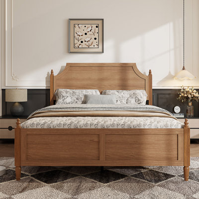 Full Size Platform Bed Frame with Headboard & Footboard,No Box Spring Bed Frame