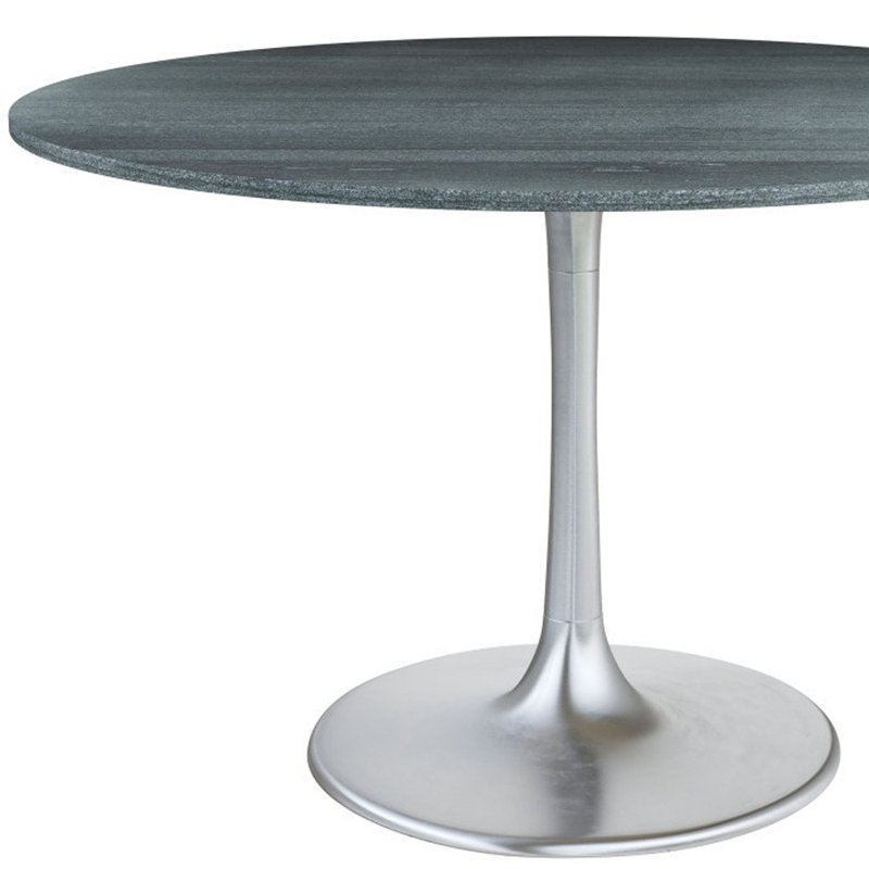 Table de salle à manger 48 po, Dark Gray/Silver