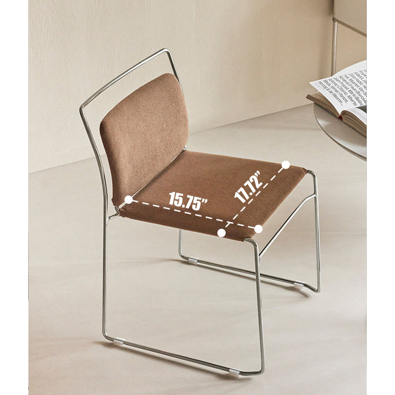 Chaises de salle à manger minimalistes Home Simplicity, Brun