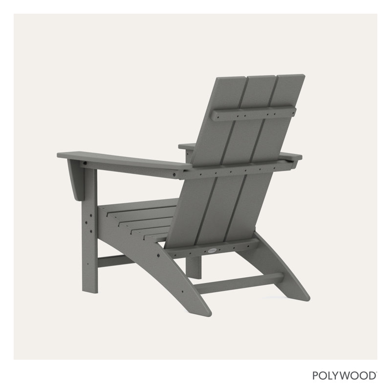 POLYWOOD Modern Adirondack Chair, Slate Gray