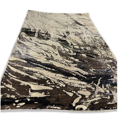 Tapis rectangulaire à motif antidérapant 5 pi 2 po x 7 pi 5 po Abbagayle