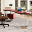Bureau 2 tiroirs rouge + noir + bois franc incurvé + acier Barenia + acier + acrylique-1954360275-1954360286