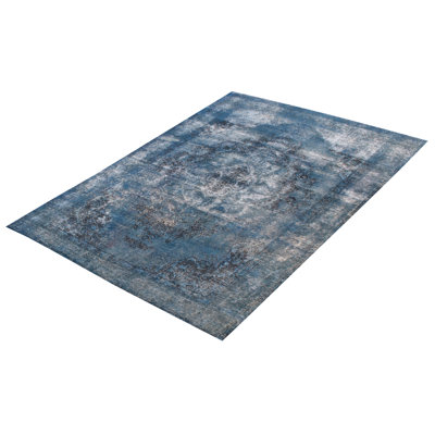 One-of-a-Kind 6'8" X 9'7" New Age Wool Area Rug in Dark Blue