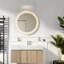 Meuble-lavabo peu encombrant avec évier, armoire en bois de qualité supérieure, conception moderne en chêne blanc