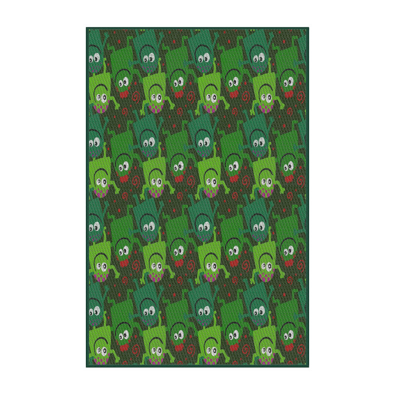 Tapis vert / rouge Mabel, Rectangle 7 pi x 10 pi