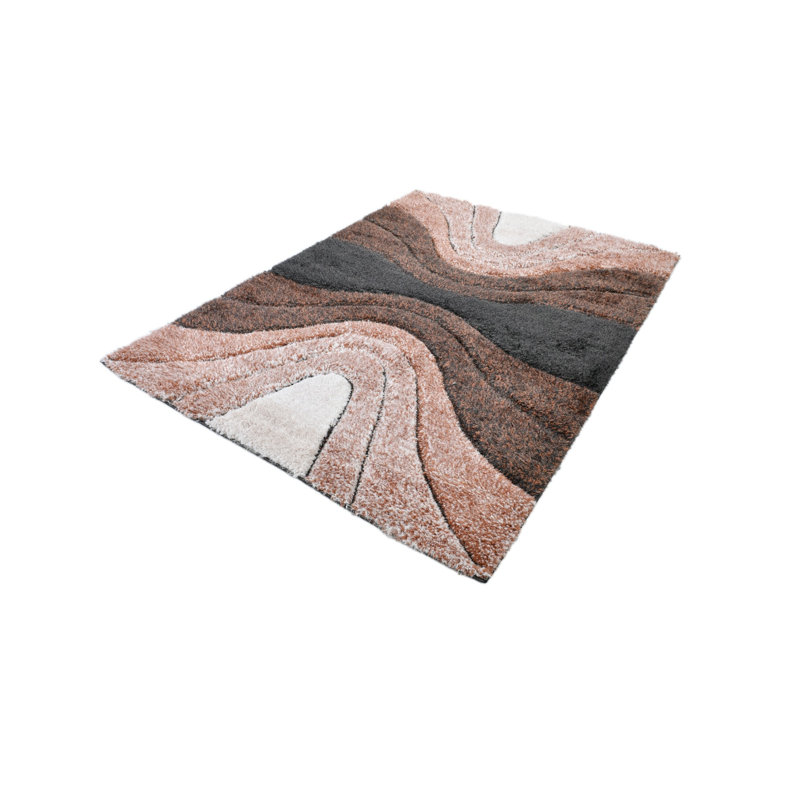  Tapis à motif géométrique ciselé San Francisco, Rectangle 5 pi 3 po x 7 pi 3 po